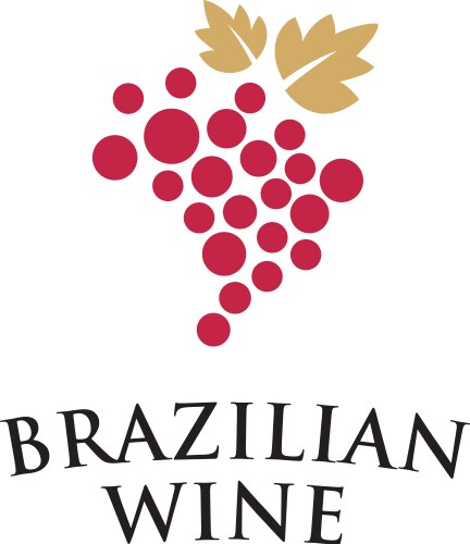 vinho brasil creative logo idea vector image