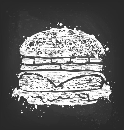 Blackboard Hamburger Vector Image