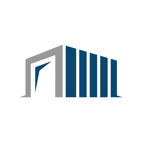 Public garage self storage logo design Royalty Free Vector