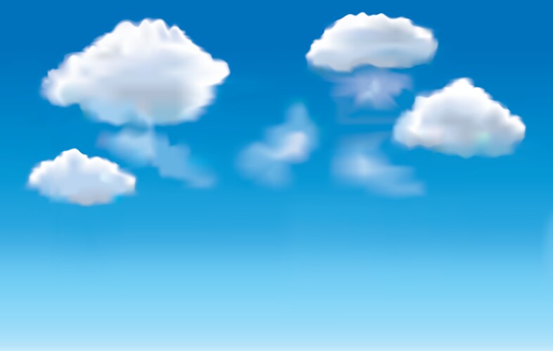 Cartoon sky cloud and sun Royalty Free Vector Image