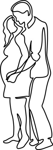 Happy pregnant woman with husband Vector Image