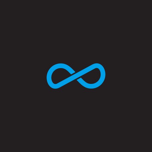 Letter mf loop linked 3d flat logo Royalty Free Vector Image