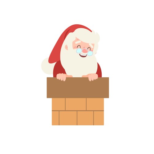 set of christmas santa claus merry vector image