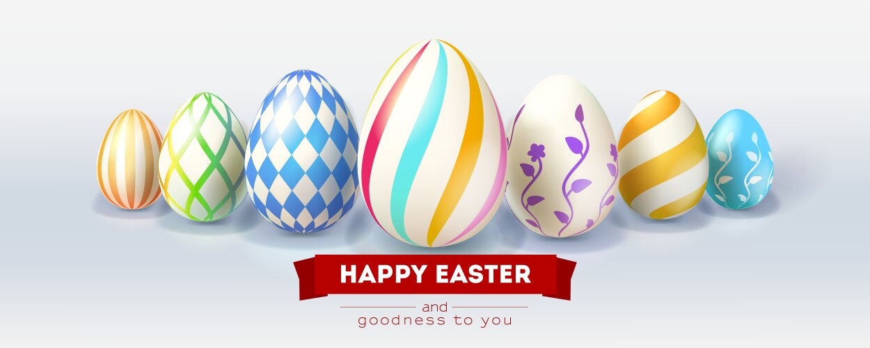 Festive design for easter greetings cards vector image