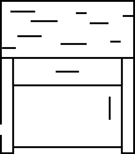 Big kitchen table top view line icon Royalty Free Vector