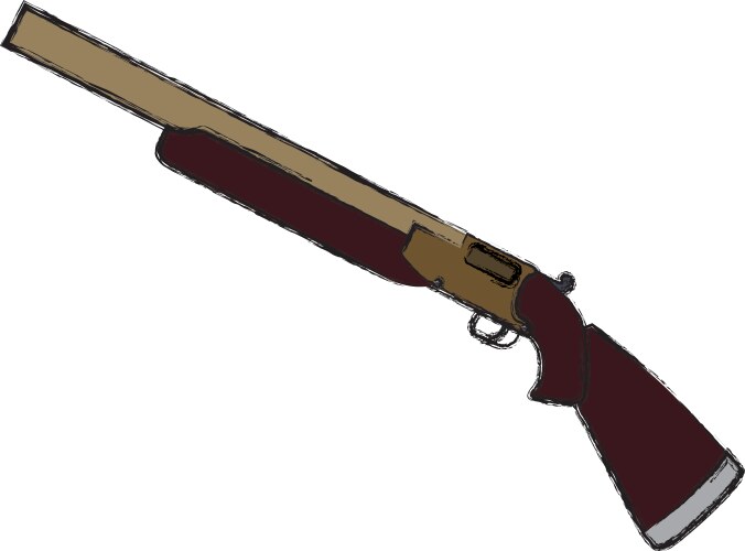 Isolated shotgun weapon Vector Image