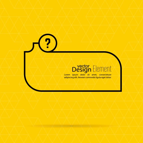 Question mark blank template Royalty Free Vector Image