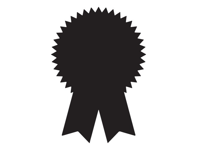 Award medal silhouette art vector image