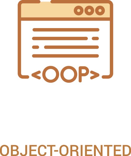 Object-oriented programming concept 2 colored vektorbild