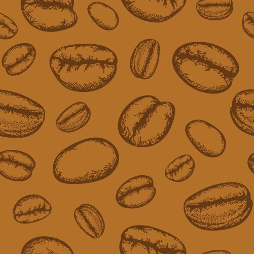 Hand Drawn Coffee Pattern Vector Image