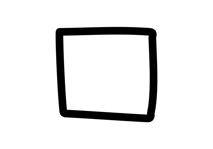 Simple blank checkbox icon without mark vector image