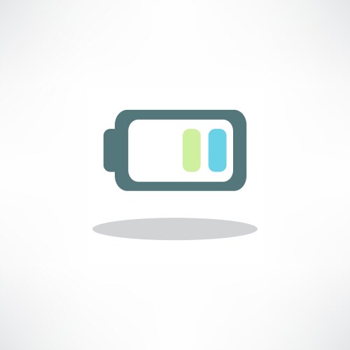 Abstract battery icon button for websites ui vector image