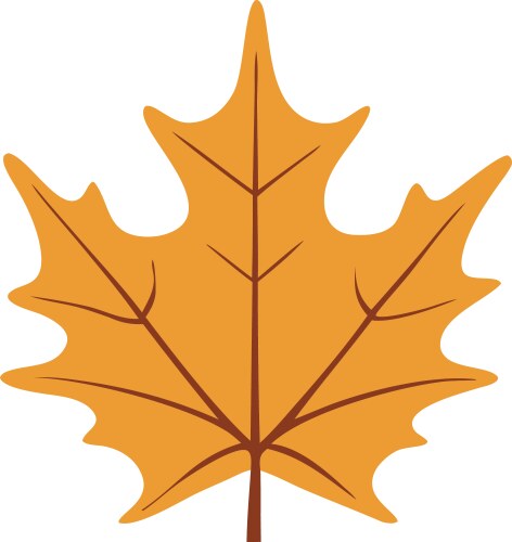 Cartoon red maple leaf Royalty Free Vector Image