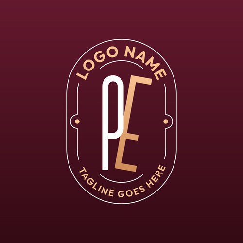 PE Monogram Logo (64162524) – Royalty-Free Vector | VectorStock