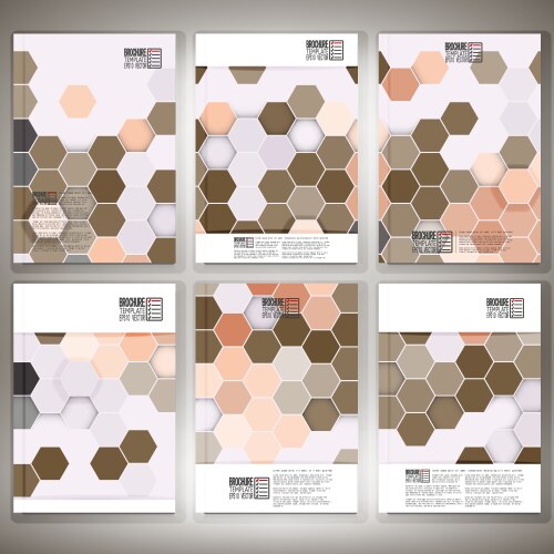 Geometric backgrounds abstract hexagonal patterns vector image