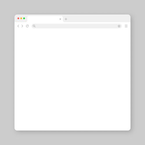 Blank web browser window with tab toolbar vector image