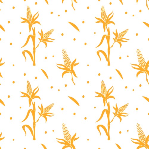 Seamless pattern with grains and cereals wheat Vector Image