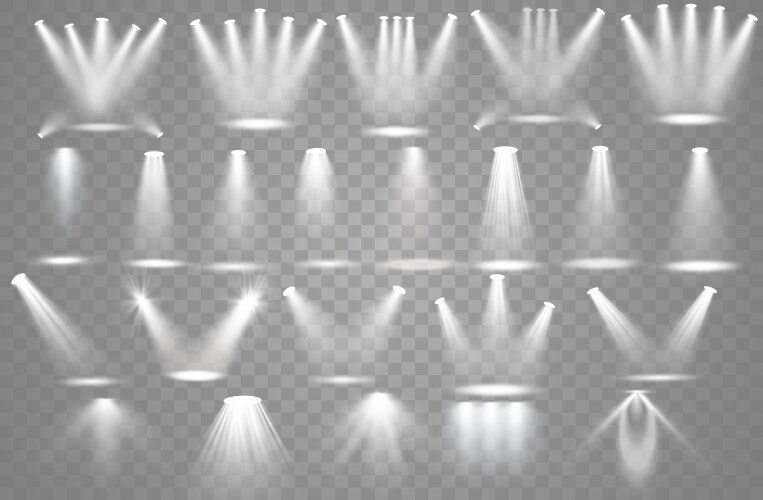 Spotlight Lighting Effects Set Royalty Free Vector Image