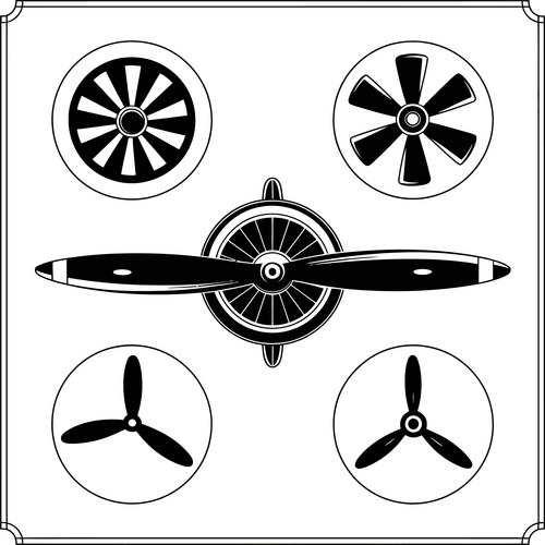Airplane Propeller Blade Icon – Royalty-Free Vector | VectorStock