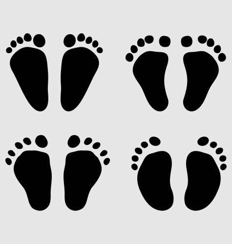 Baby Footprints Vector Image