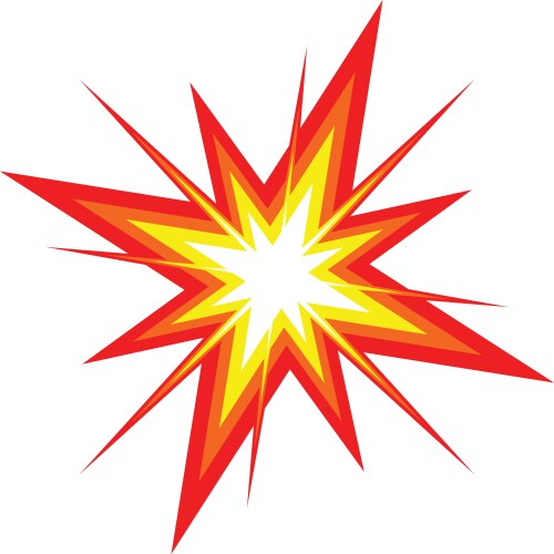 Boom explosion icon Royalty Free Vector Image - VectorStock