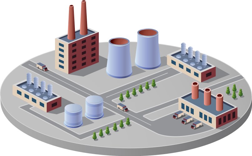 Isometric city Royalty Free Vector Image - VectorStock