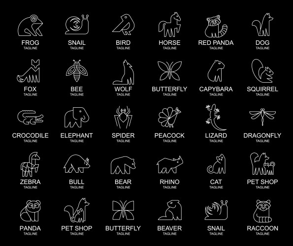Logos Rhetorical Example Animals Seamless pattern with animals logos Royalty Free Vector