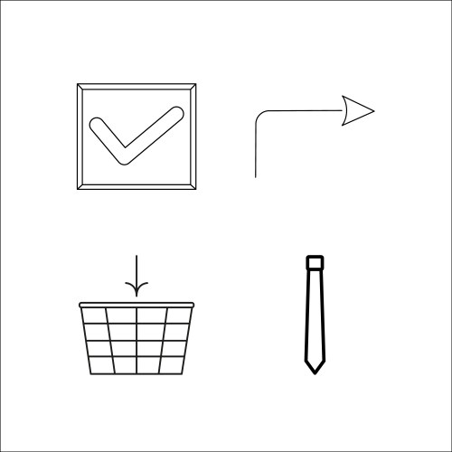 Web simple linear icon setsimple outline icons vector image
