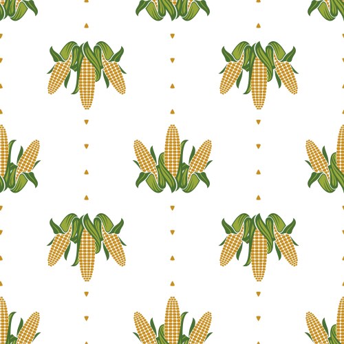 Corn Image Pattern Corn seamless pattern Royalty Free Vector Image