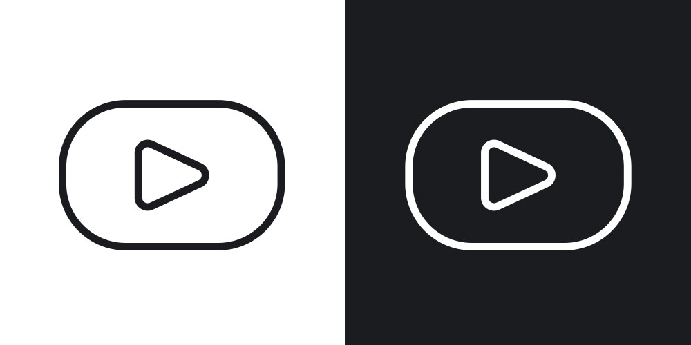 Play button icon set Royalty Free Vector Image