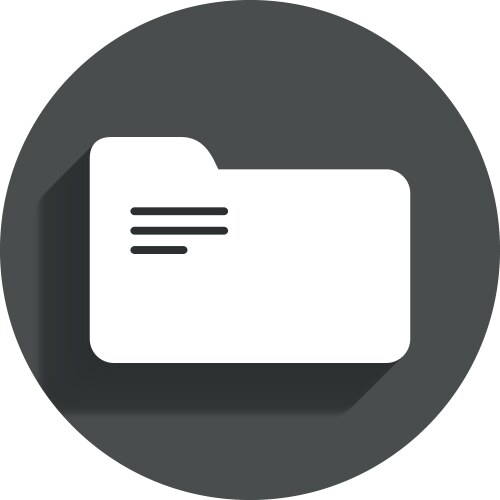Document Folder Icon - Accounting & Management Vector Image