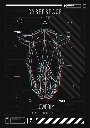 abstract low poly template poster with poligonal vector image