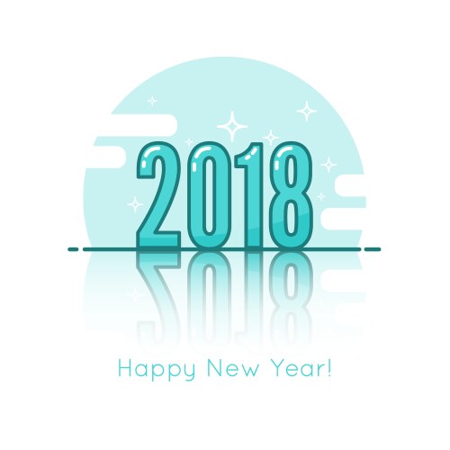 2018 happy new year background vector