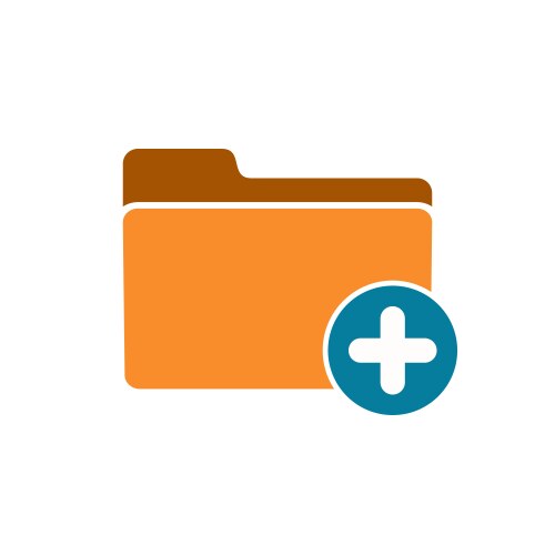 Add attach create folder make new plus icon vektorbild