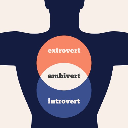 Vector Man Introvert Balancing Man: Introvert, Extrovert & Ambivert – Royalty-Free Vector ...