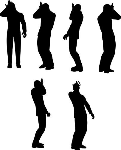 Man Making a Punching Gesture Vector Image