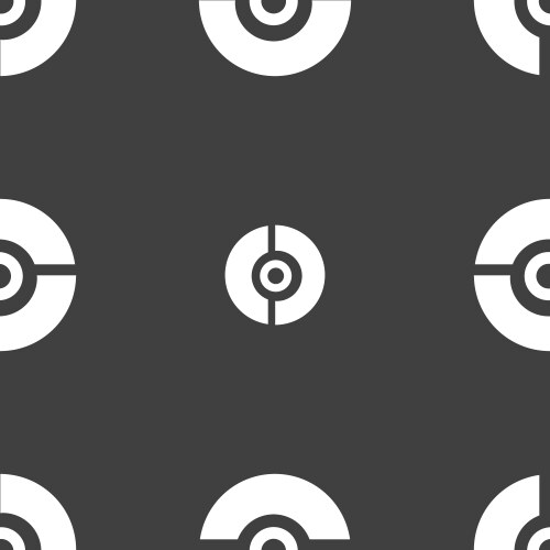 pokeball icon sign seamless pattern on a gray vector image