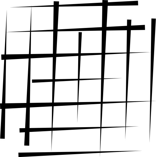 Random lines grid mesh dynamic irregular overlap vector image