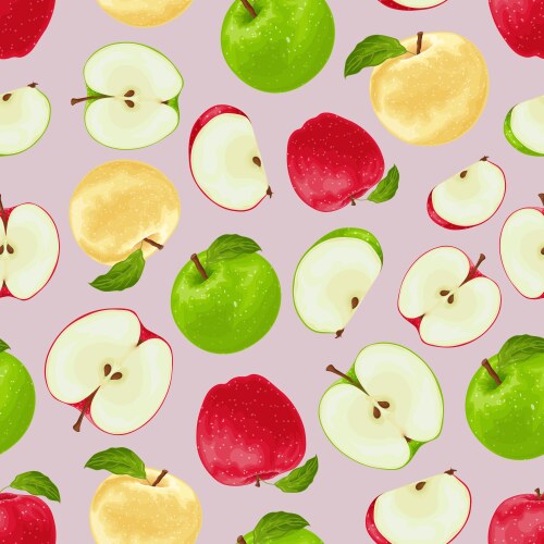 Applesseamless pattern with the image of apples vector image