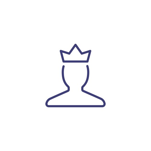 Customer membership client crown icon vip member vector image