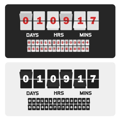 Digital Countdown Timer Display vector image