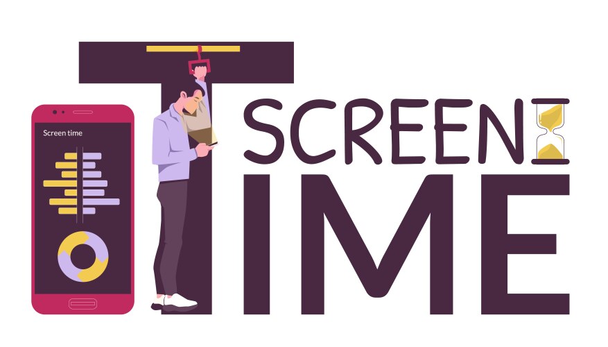 screen time concept vector image