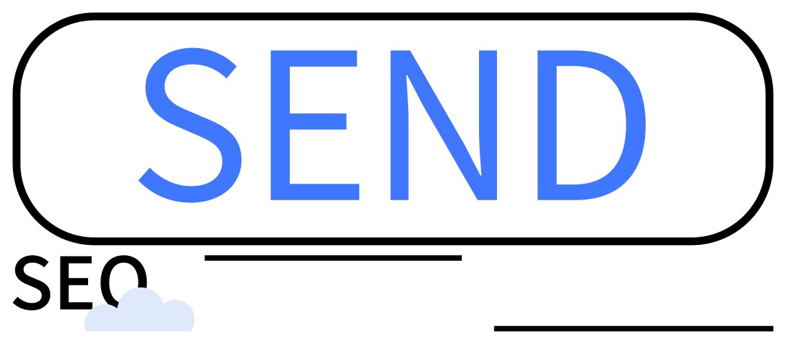 Digital send button with seo element vector image