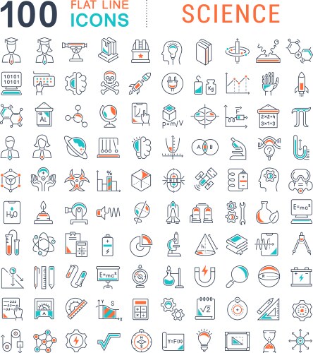 Science scientists examine various factors Vector Image