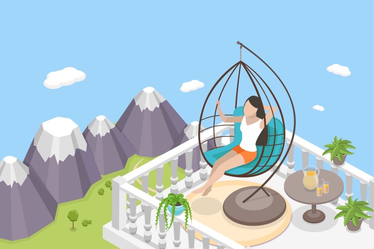 3d isometric flat conceptual Royalty Free Vector Image