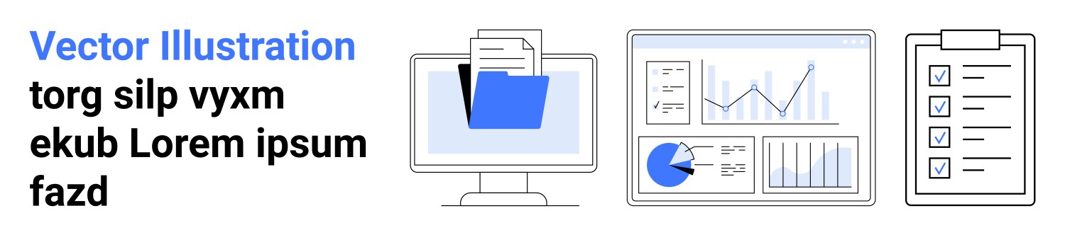 Digital file management with data analytics vector image