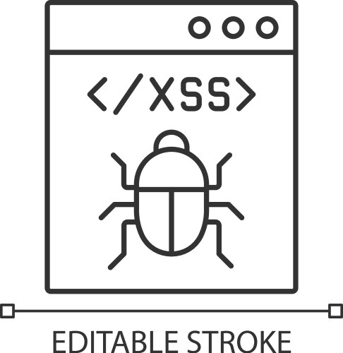 Cross-Site Scripting (XSS) Attack Icon vektorbild