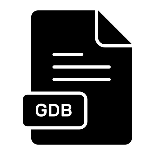 An amazing icon of gdb file editable design vector image