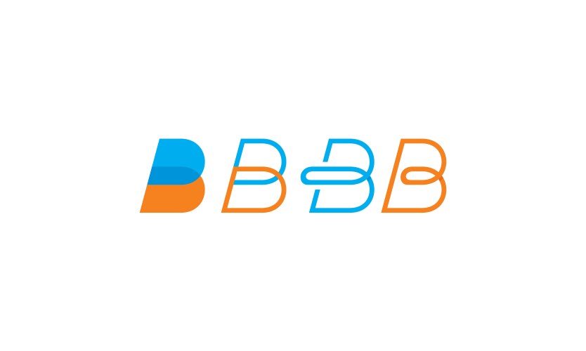 Abstract initial b logo icon Royalty Free Vector Image