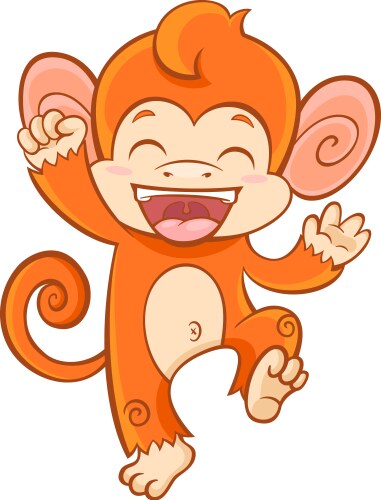 Funny cute monkey Royalty Free Vector Image - VectorStock